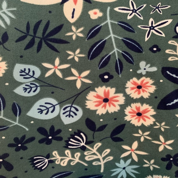 Flower print fleece lined cozy comfort leggings size L/XL - Picture 3 of 3